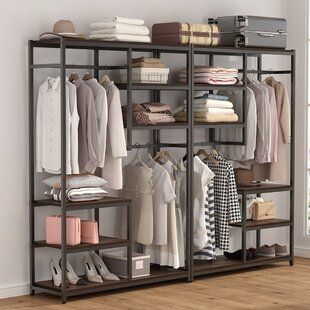 Standing Closet, Free Standing Closet, Closet Organizing Systems, Garment Rack, Large Shelves, Shelves In Bedroom, Closet Organizer, Diy Closet, Small Shelves