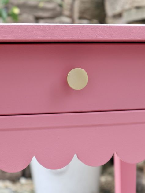 Pink Nightstands, Nordic Pastel, Hemnes Dresser, Furniture Remodeling, Trim Paint, Furniture Upcycle, Ikea Hemnes, Diy Ikea, Scallop Trim