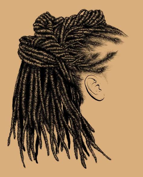 Braids Drawing, Afro Braids, A Drawing, Dreadlocks, Braids, Crown, Hair, Black, Plaits