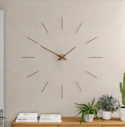 Art Deco Clock Wall, Wall Decor With Clock, Modern Clock Design, Clock On Wall, Wall Clock Ideas, Minimal Clock, Modern Wall Clock Design, Wall Clock Design Ideas, Wall Clock Decor Living Room