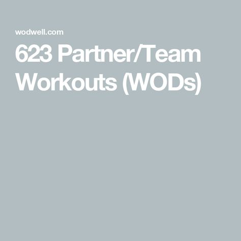 623 Partner/Team Workouts (WODs) Partner Kettlebell Workout, Partner Relay Workout, Fun Partner Workouts, Partner Chipper Wod, Team Workouts Crossfit, Partner Hiit Workout, Crossfit Team Workouts, Partner Workout Crossfit, Crossfit Partner Workouts