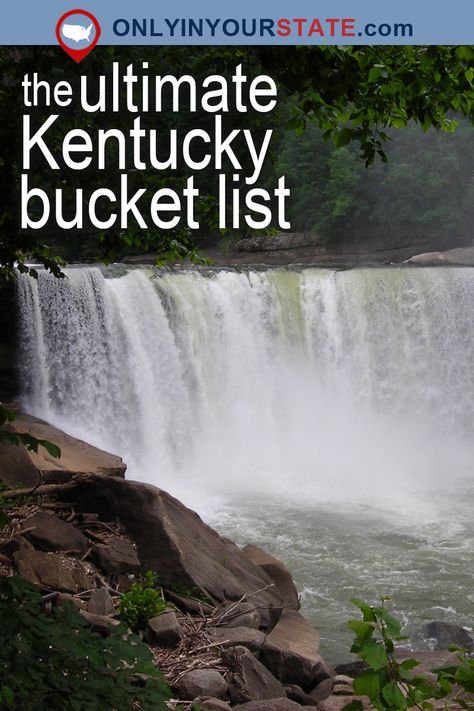 These are the top 10 bucket list worthy travel destinations in Kentucky. From hidden waterfalls to magical lakes, they're all amazing travel destinations the whole family can getaway to this summer. Things To Do Bucket List, Bucket List Places To Visit, Winter Wonderland-party, Kentucky Attractions, Kentucky Vacation, Bucket List Places, Cumberland Falls, Kentucky Bourbon Trail, Kentucky Travel