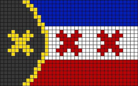 Dsmp Crochet Patterns, Dsmp Crochet Ideas, Lmanburg Flag Pixel Art, Lmanburg Flag Minecraft, Lovejoy Pixel Art Grid, Mcyt Pixel Art, Dsmp Painting Ideas, Lovejoy Pixel Art, Dsmp Crochet