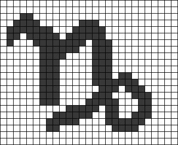 Alpha pattern #72530 | BraceletBook Capricorn Cross Stitch, Capricorn Astrology, Pixel Art Characters, Art Characters, Alpha Pattern, Tapestry Crochet, Alpha Patterns, Astrology Zodiac, Plastic Canvas Patterns