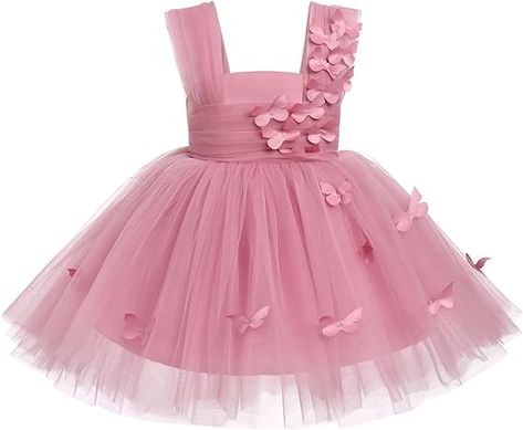 ODASDO Baby Toddler Kids Butterfly Dress Sleeveless High Low Tulle Princess Wedding Special Occasion Evening Ball Gown❤️‍🔥❤️‍🔥🤩 AED114.23 - AED119.75 For order Just click on the link bio and get ready to be amazed! 💥🛍️ https://linktr.ee/HappySpace56 Butterfly Birthday Dress, Tulle Gowns, Toddler Party Dress, Dress High Low, Butterfly Birthday, Popular Dresses, Butterfly Dress