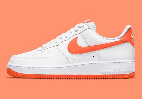 Nike Air Force 1 Low "White Orange" now available online New Sneaker Releases, Orange Sneakers, Nike Air Force 1 Low, Sneaker Release, Air Force 1 Low, Orange Fashion, New Sneakers, Nike Air Force 1, Nike Air Force Sneaker