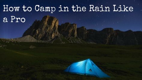 There's nothing like a camping trip in the beautiful outdoors with your family or friends. But what happens when nature sends a rainfall your way? Camping Equipment Storage, How To Camp, Survival Fire, Survival Essentials, Camping In The Rain, Survival Shelter, Wilderness Survival, Sleeping Bags, Camping Survival