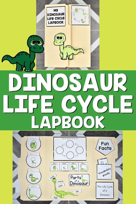 Dinosaur Lapbook, Dinosaurs For Toddlers, Dinosaur Lesson, Dinosaur Activities Preschool, Make A Dinosaur, Dinosaur Projects, Life Cycles Activities, Homeschooling Tips, Have Fun Teaching