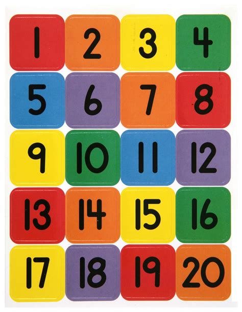 Number Chart 1 20, Large Printable Numbers, Preschool Charts, 20 Number, Free Printable Numbers, Number Flashcards, Number Chart, Preschool Math Worksheets, Printable Chart