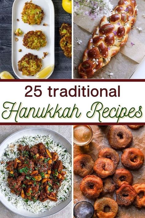 Traditional Hanukkah Recipes for Dinner Hanukkah Food Ideas, Hanukkah Appetizers, Jewish Food Traditional, Hannukah Desserts, Shabbat Dinner Recipes, Hanukah Appetizers, Jewish Desserts, Hannukah Recipes, Hanukkah Desserts