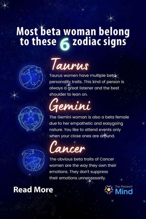 So, you want to identify beta women zodiac signs? Do you know a girl’s birth date only and want to identify her personality based on that? alpha female zodiac signs // sigma female zodiac signs // strongest zodiac female // alpha, beta, omega zodiac signs Alpha Beta Omega, Sigma Female, Taurus Women, Zodiac Signs Taurus, Infj Personality, Gemini Woman, Woman Personality, Alpha Female, Personality Traits