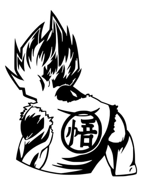 Anime Decals, Dragon Ball Tattoo, Vinyl Window Decals, Goku Super, Silhouette Stencil, Dragon Ball Wallpapers, Dragon Ball Gt, Silhouette Art, Anime Tattoos