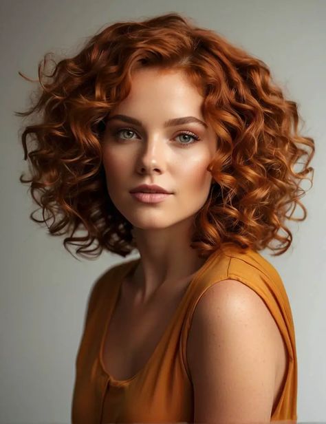 37 Spring Hair Color Trends For Curly Hair In 2024 Red Curly Short Hair, Curly Dark Auburn Hair, Hair Colour Ideas For Short Hair, Curly Copper Hair, Curly Red Hair, Auburn Curly Hair, Spring Hair Color Trends, Short Wavy Haircuts, Redhead Makeup