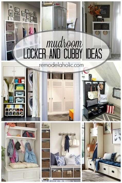 mudroom locker and cubby ideas via remodelaholic.com Mudroom Locker, Cubby Ideas, Laundry Renovation, Small Bedroom Organization, Hangout Room, Mudroom Lockers, Organizational Tips, Mudroom Entryway, Inspirational Decor