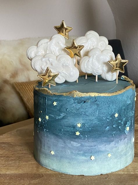 Crystal Cake Design, Celestial Cake Ideas, Wedding Cake Stars, Over The Moon Cake Ideas, Celestial Birthday Theme, Under The Stars Cake, Stars Birthday Theme, Starry Sky Cake, Star Themed Birthday Cake