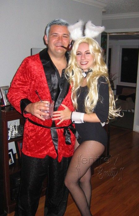 32 DIY Ideas for Couples Halloween Costumes - Big DIY IDeas Bunny Couple Costume, Couple Costume Ideas, Scary Halloween Food, Bunny Couple, Playboy Bunny Costume, Meme Costume, Best Couples Costumes, Couple Costume, Cute Halloween Nails