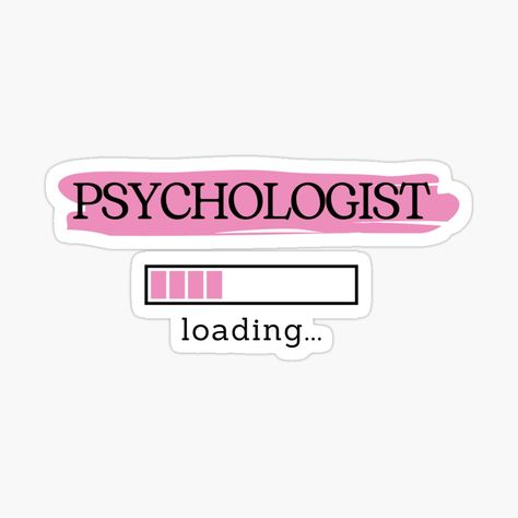 Get my art printed on awesome products. Support me at Redbubble #RBandME: https://www.redbubble.com/i/sticker/Pink-Psychologist-Loading-Gift-for-Psychology-Student-by-PakoArtStudio/156572138.JCQM3?asc=u Psychologist Aesthetic Art, Psychology Student Aesthetic Pink, Psychology Pink Aesthetic, Psychology Stickers Aesthetic, Pink Psychology Aesthetic, Psychology Stickers Printable, Clinical Psychology Aesthetic, Psychology Student Motivation, Psychology Vision Board