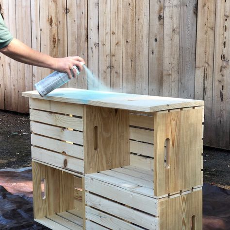 Crate Lemonade Stand Diy, Corn Crates Ideas, Crate Stand Diy, How To Build A Lemonade Stand, Lemon Aid Stand Ideas, Ideas For Lemonade Stand, Crate Lemonade Stand, Crate Stand, Lemon Stand