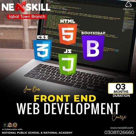 📢 Enroll in Our Front-End Web Development Course at Nexskill Iqbal Town! Kickstart your career in tech with our dynamic Front-End Web Development Course at Nexskill Iqbal Town! Learn the essential skills to create visually stunning, responsive websites and applications from scratch. 🌐 What You Will Learn: HTML & CSS Fundamentals: Build and style the structure of web pages JavaScript Programming: Make your websites interactive and dynamic Responsive Design: Create websites that look great o... Front End Web Development, Web Development Course, Learn Html, Html Css, Create Website, Front End, Responsive Design, Public School, Web Development