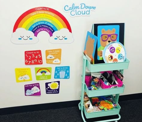 Calming Corner Ideas, Deal With Emotions, Calm Down Kit, Traditional Classroom, Social Emotional Learning Lessons, Calming Corner, Corner Ideas, Calm Down Corner, School Social Work