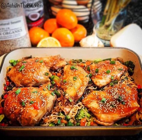 Ginger Orange Chicken Thighs – Ash's In The Kitchen Orange Chicken Thighs Recipe, Orange Chicken Thigh Recipe, Orange Chicken Thighs, Citrus Chicken Recipes, Tangerine Chicken, Keto Prep, Orange Glazed Chicken, Chicken Thighs In Oven, Asian Chicken Thighs