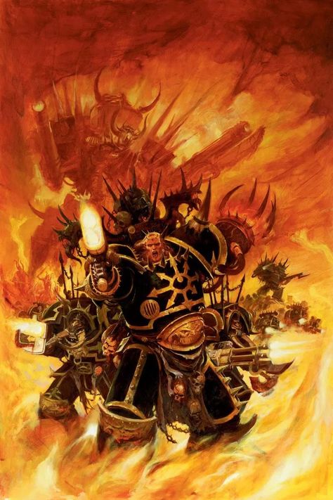 The Black Legion by Alex Boyd Chaos Marine, Chaos Legion, Chaos 40k, Chaos Lord, Sons Of Horus, 40k Art, 40k Artwork, The Horus Heresy, Warhammer 40k Art