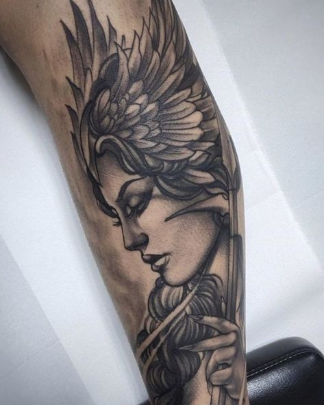 101 Amazing Warrior Tattoos Ideas That Will Blow Your Mind! | Outsons | Men's Fashion Tips And Style Guide For 2020 #tattooideas #mentattoo Valkyrie Tattoo Woman, Women Warrior Tattoo, Woman Warrior Tattoo, Warrior Woman Tattoo, Warrior Tattoos For Women, Valkyrie Tattoos, Tattoos Warrior, Celtic Warrior Tattoos, Artemis Tattoo