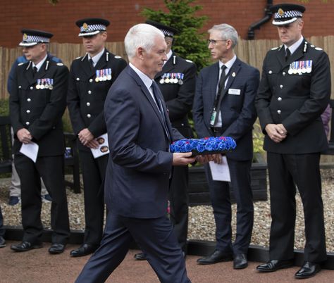 https://flic.kr/p/2nMTmTP | Fiona Bone and Nicola Hughes - Ten Years On | Sunday 18 September marked ten years since our colleagues, PC Fiona Bone and PC Nicola Hughes, were tragically killed on duty. Members of the public and Greater Manchester Police officers and staff came together with their families and loved ones at their memorial garden in Hyde to remember our brave officers who made the ultimate sacrifice. Always call 999 in an emergency, such as when a crime is in progress, violence Nicola Hughes, Manchester Police, Greater Manchester, Memorial Garden, Police Officers, Police Officer, Manchester, Brave, First Love