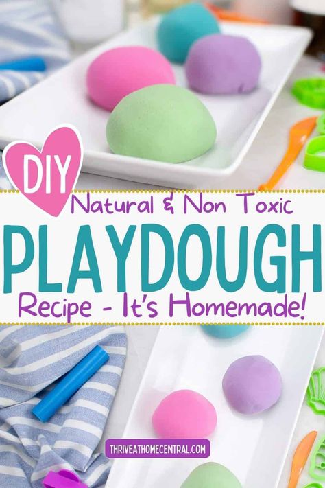 Learn to create your own non-toxic playdough with this easy DIY recipe! Perfect for busy homeschool moms, this guide offers natural coloring tips and ensures safe sensory play for young children. Enhance fine motor skills with homemade, chemical-free playdough. Diy Play Doh Recipe, Safe Playdough Recipe, Non Toxic Sensory Play, Non Toxic Playdough Recipe, Home Made Playdough Recipe, Non Toxic Playdough, Make Your Own Playdough, Diy Play Doh, Natural Playdough