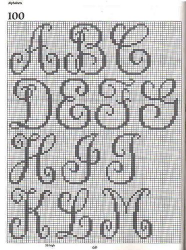 101 Filet Crochet Charts 68 | Explore Suzana16's photos on F… | Flickr - Photo Sharing! Crochet Alphabet Letters, Crochet Alphabet, Crochet Letters, Cross Stitch Alphabet Patterns, Cross Stitch Fonts, Filet Crochet Charts, Fillet Crochet, Cross Stitch Letters, Cross Stitch Alphabet