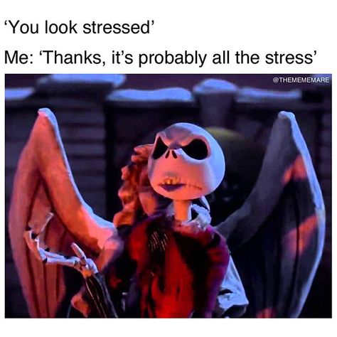 Jack Skellington stressed meme Goth Humor, Halloween Sleepover, Halloween Memes, Christmas Memes, Morning Funny, Spooky Vibes, The Nightmare Before Christmas, The Nightmare, Work Humor