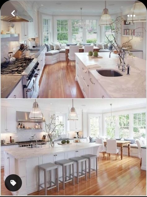 Bay Window Ideas, Bay Window Design, Bay Window Living Room, Kitchen Bay Window, Dream Kitchens, Window Ideas, Rv Interior, Kitchen Concepts, Living Room Windows