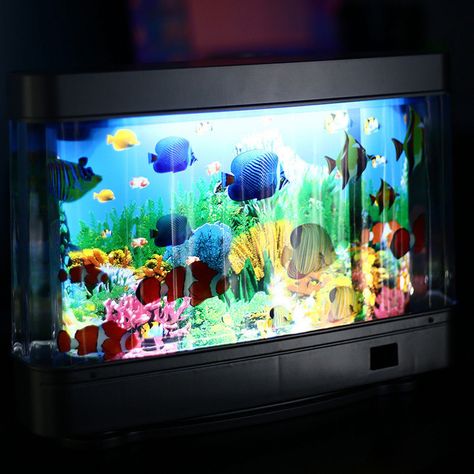 Aufmer Fish Lamp Decor Fake Fish Tank Mini Aquarium Artificial Fish Tank With Moving Fish Perfect Sensory Lamp2024 New Sale - Walmart.com Tropical Fish Tank, Fake Fish Tank, Aquarium Lamp, Tropical Fish Aquarium, Tropical Fish Tanks, Mini Aquarium, Fish Lamp, Fish Tank Lights, Decorative Night Lights