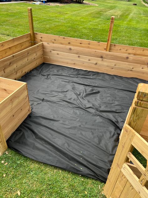 How to Build an Enclosed Raised Garden Bed - BREPURPOSED Raised Garden Beds Uneven Ground, Raised Garden Beds Enclosed, Enclosed Raised Garden Bed Plans, Raised Garden Bed Enclosure, Enclosed Raised Garden Beds Diy, Fenced In Garden Raised Beds, How To Build A Raised Garden Bed, U Shaped Raised Garden Beds, Diy Enclosed Garden