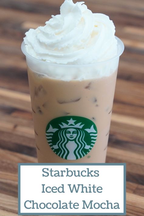 Learn how to make Starbucks White Chocolate Mocha at home. Its so EASY and you'll save so much money! Starbucks Iced White Mocha At Home, Iced White Chocolate Mocha At Home, White Chocolate Mocha Starbucks Recipe, Iced White Chocolate Mocha Starbucks, White Chocolate Mocha At Home, Chocolate Iced Coffee Recipe, Sugar Free Iced Coffee, Starbucks White Chocolate, Mocha At Home