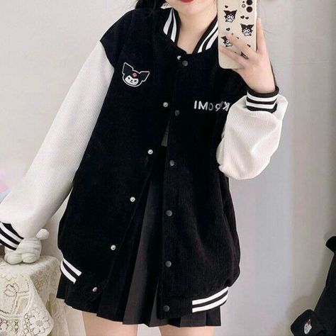 Pom Pom Clothes, Kuromi Outfit, Kuromi Clothes, Sanrio Outfits, Sanrio Clothes, Kawaii Hoodies, School Uniform Fashion, Hello Kitty Clothes, Aesthetic Dress