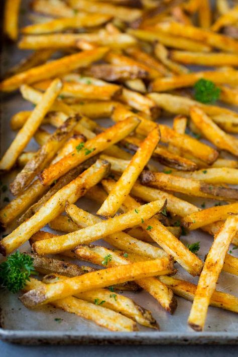 Russet Potato Fries Oven Baked, Russet Potato French Fries, Russet French Fries, Pan Fried French Fries, Russet Potato Fries, French Fry Recipe Baked, Oven French Fries, Fries Homemade, Russet Potato Recipes