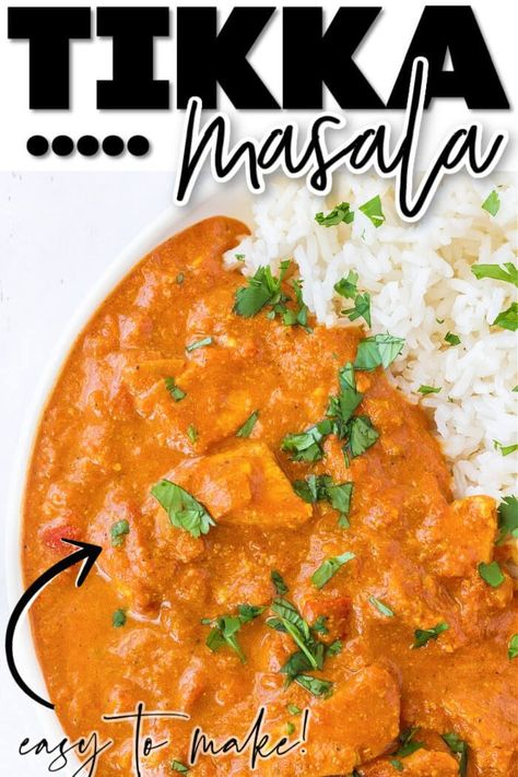 Indian Tika Marsala, Easy Tikka Masala Sauce, Tikki Masala, Easy Chicken Tikka Masala, Chicken Smothered, Tikka Masala Sauce, Masala Sauce, Tikka Masala Recipe, Chicken Masala