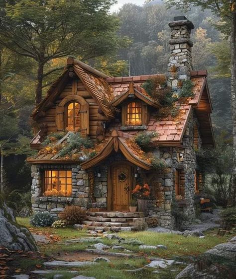 Tree House Architecture, Frame Plants, Unique Landscaping, Dreamy Cottage, Fairytale Houses, Fairy Tale Cottage, Fantasy Cottage, Cute Cottages, Storybook House