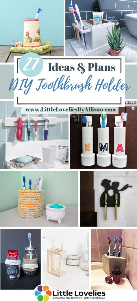 27 DIY Toothbrush Holder That Will Save Space In The Bathroom Toothbrush Holder Ideas, Bathroom Toothbrush Organization, Bathroom Toothbrush Storage, Diy Toothbrush Holder, Diy Brush Holder, Electric Toothbrush Storage, Diy Toothbrush, Diy Toothpaste, Toothbrush Organization