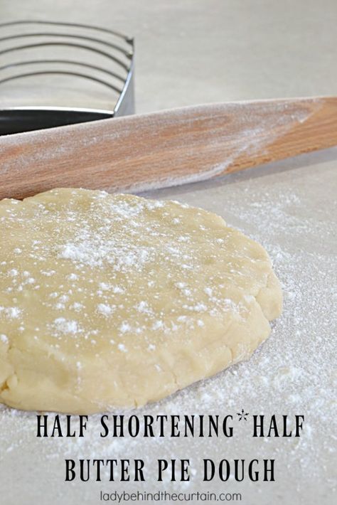 Half Shortening and Half Butter Pie Dough | There are so many variations on how to make pie dough.  Do I use butter or do I use shortening.  I decided to u Shortening And Butter Pie Crust, Pie Crust Shortening And Butter, Pie Crust With Butter And Shortening, Butter And Shortening Pie Crust, Pie Dough Recipe Butter, Pie Crust With Shortening, Pie Crust With Butter, Double Pie Crust, Best Pie Crust Recipe