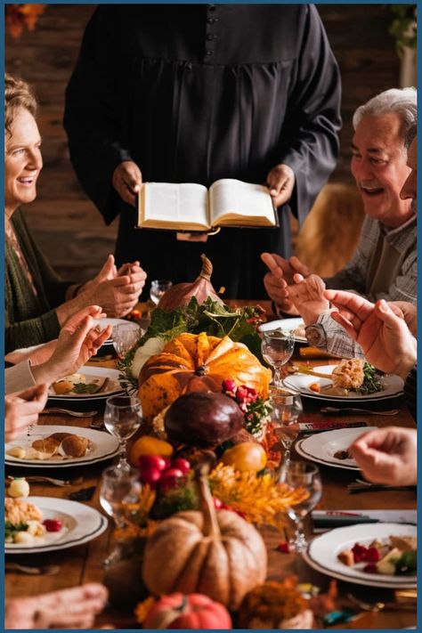 Family gathered around a table with a Thanksgiving meal, holding hands in prayer. Thanksgiving Bible Lesson, Romans Bible Study, Bible Help, Romans Bible, Thanksgiving Lessons, Scripture Prayers, Thanks To God, Giving Thanks To God, Jesus Heals