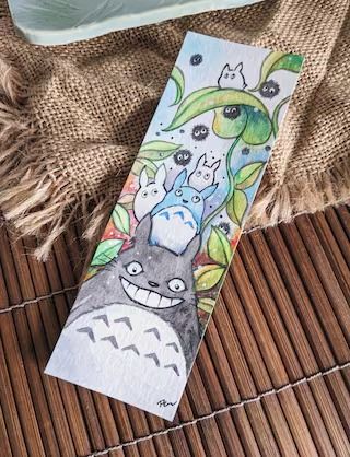 patriciastudio - Etsy Canada Totoro Bookmark, Bookmark Watercolor, Ghibli Art, Studio Ghibli, Buying Gifts, Watercolor Painting, Ontario, Art Inspo, 5 Star