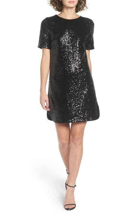 Soprano Sequin T-Shirt Dress Sequin T Shirt Dress, Sequin Dress Outfit, Sequin Shirt Dress, Sequin Tshirt, Black Sequin Mini Dress, Eve Dresses, New Years Eve Dresses, Flutter Sleeve Dress, Sequin Mini Dress