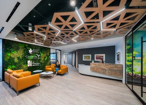 Commercial Lobby Design, Communal Workspace, Reception Area Design, Garden Installation, Office Reception Design, Foliage Garden, Waiting Room Design, Crop Protection, Open Ceiling