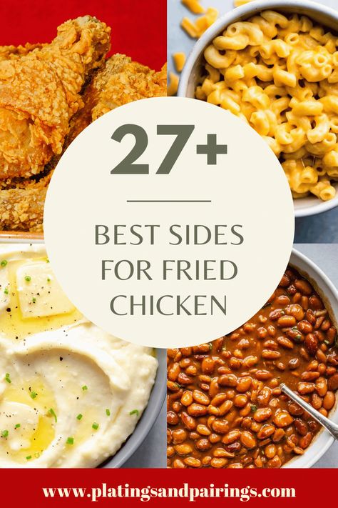 Fry Chicken Side Dishes, Side Dishes Fried Chicken, Sides For Fried Chicken Dinner, Chicken Fried Steak Sides Dishes, Side Dishes For Chicken Fried Steak, Sides For Chicken Fried Steak, Fried Chicken Meal Ideas, Fried Chicken Plating Ideas, Sides Dishes For Fried Chicken