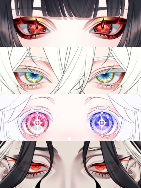 Anime Eye Anatomy, Anime Eyes Angles, Shiny Eyes Drawing, Special Anime Eyes, Round Anime Eyes, Anime Eye Ideas, Anime Eyelashes Drawing, Face Markings Drawing, Anime Pupils