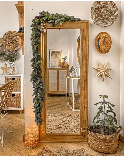 Full Length Mirror Decor Ideas, Mirror Decor Ideas, Spa Room Decor, Boho Mirror, Easy Diy Room Decor, Renovation Design, Laminate Countertops, Decoration Originale, Country House Decor