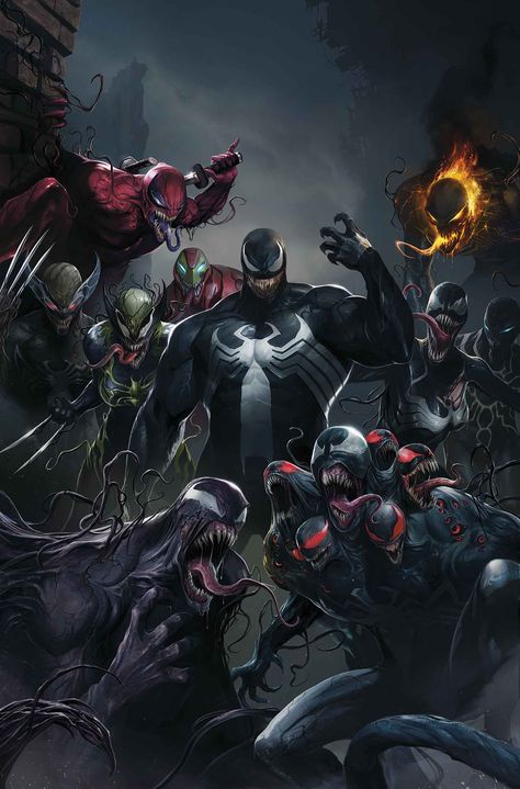 All Spiderman, Symbiotes Marvel, Venom Comics, Marvel Venom, Marvel Artwork, Marvel Villains, Marvel Spiderman Art, Batman Vs, Marvel Comics Art