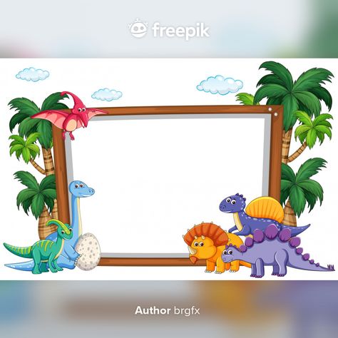 Dinosaur on blank template Premium Vecto... | Premium Vector #Freepik #vector #background #banner #tree #background-banner Feedback Template, Tarpaulin Layout, Dino Theme, Tree Background, Theme Background, Dinosaur Theme, Background Banner, Vector Background, T Rex